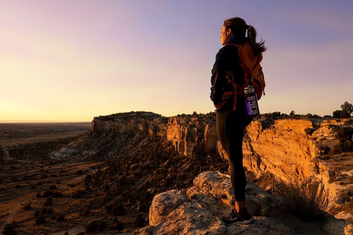 Student looking at Canyon